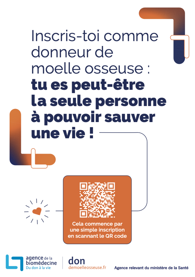 Inscris-toi comme donneur de moelle osseuse